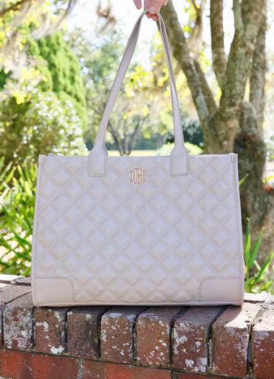 Shane Tote Nude Quilted