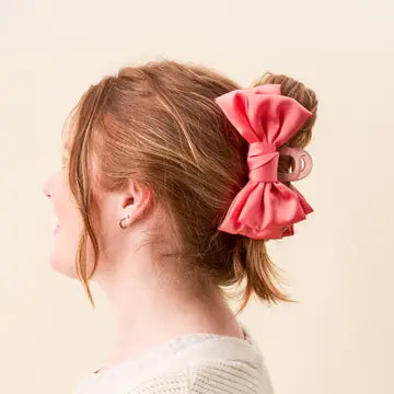 SATIN BOW CLAW CLIP