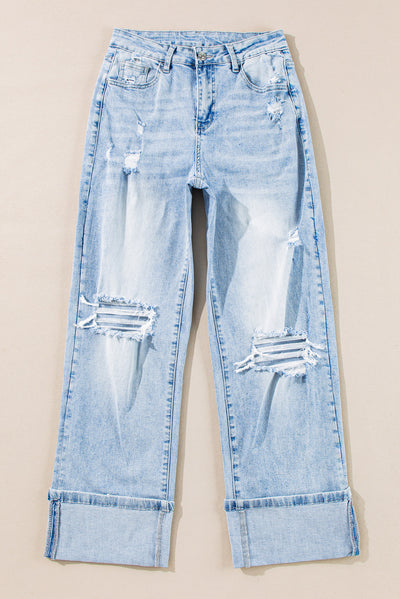 BRADLEY DISTRESSED FLARE JEANS