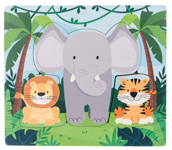 Wooden Jungle Layered Puzzle