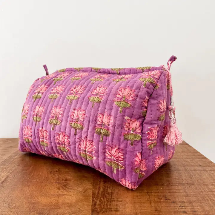 Plum Blossom Block Print Pouch