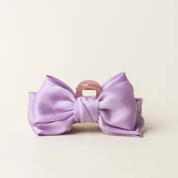 SATIN BOW CLAW CLIP