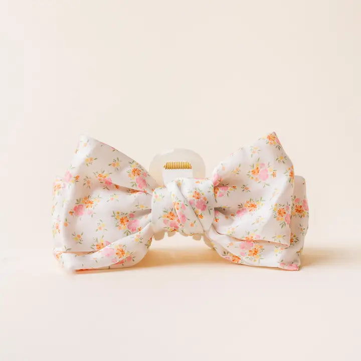 SATIN BOW CLAW CLIP