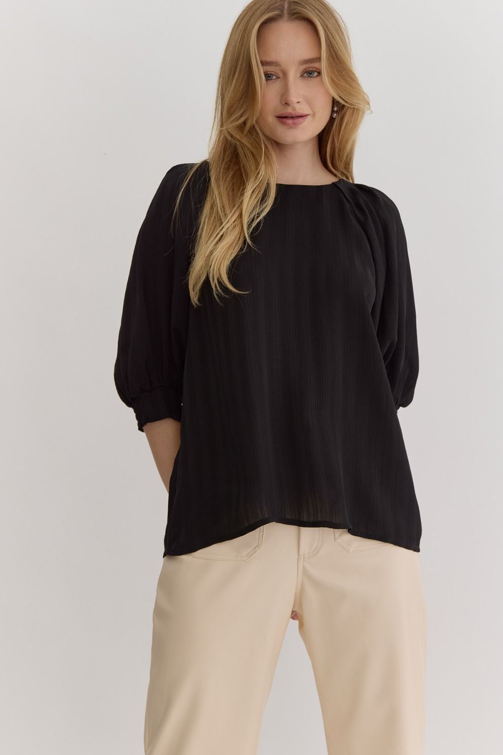 SAMANTHA BLOUSE - BLACK