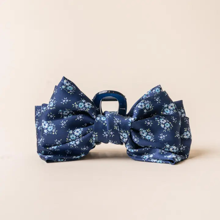 SATIN BOW CLAW CLIP