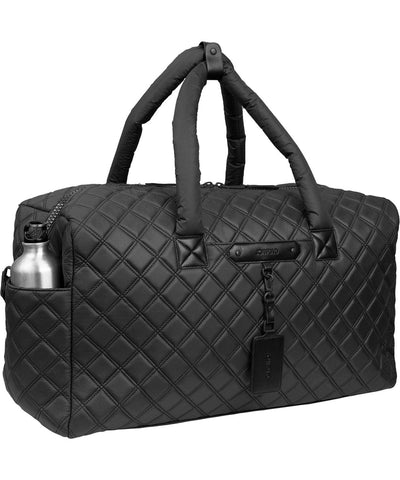 Quilted Nylon Duffel Bag - BLACK