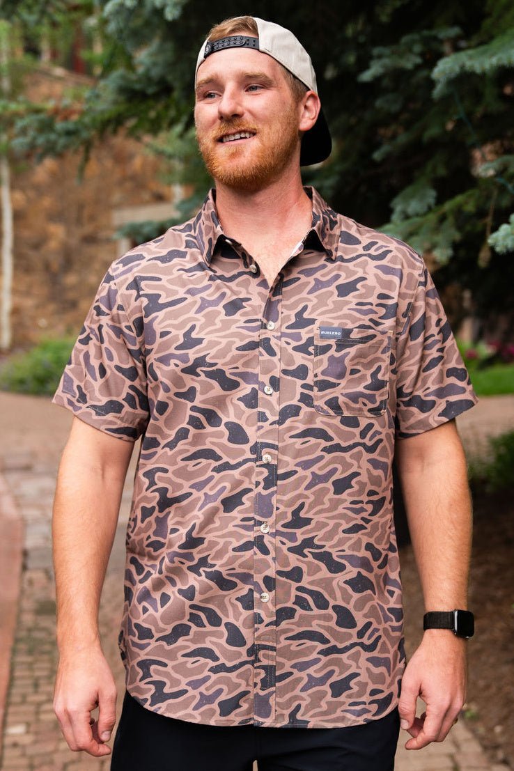 PERF BUTTON UP - GAUGE CAMO