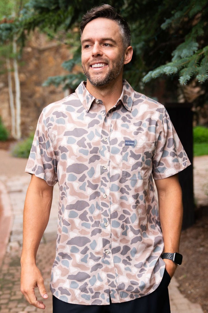 PERF BUTTON UP - PINTAIL CAMO