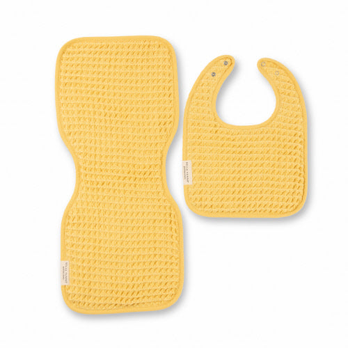 REVERSIBLE BIB + BURP SET - SUNSHINE