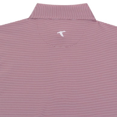 MAROON CLUB PINSTRIPE PERFORMANCE POLO