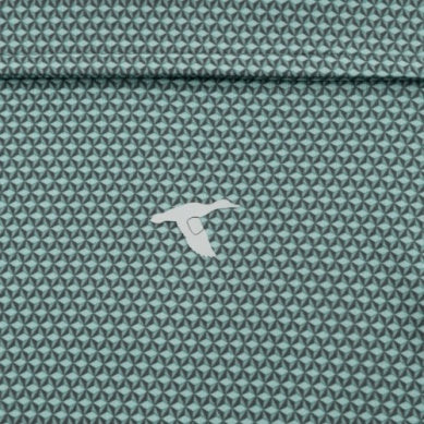 GREEN 3D CUBES PRINTED PERFORMANCE POLO