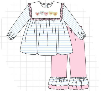 TALKING HEARTS - GIRLS PANT SET