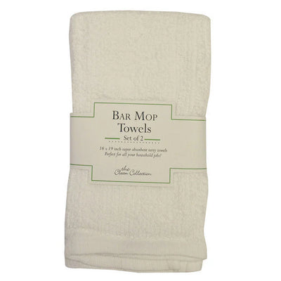 White Terry Bar Mop Dishtowels - Set