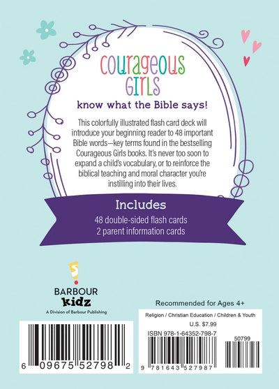 Courageous Girls Bible Words Flash Cards