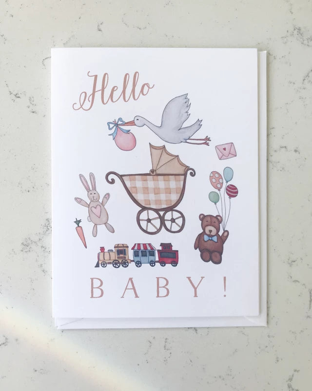 HELLO BABY NOTE CARD