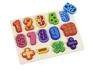 WOODEN ALPHABET OR NUMBER PUZZLE